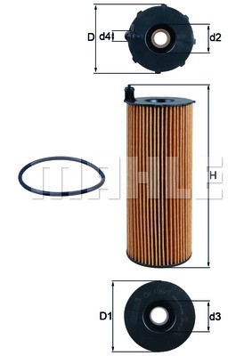 Oljefilter Knecht OX 196/1D1 KNECHT