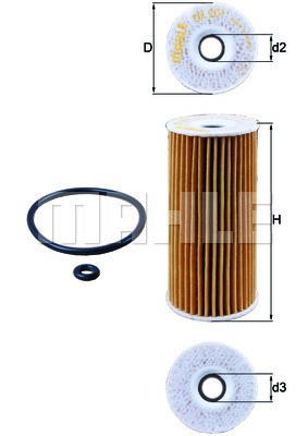 Oljefilter Knecht OX 201D KNECHT