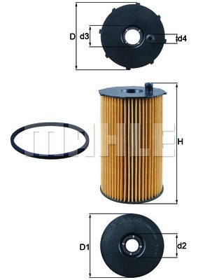 Oljefilter Knecht OX 205/2D KNECHT