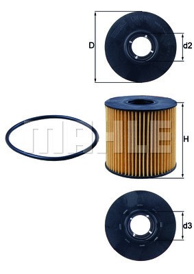 Oljefilter Knecht OX 210D KNECHT