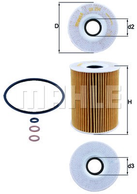 Oljefilter Knecht OX 254D2 KNECHT