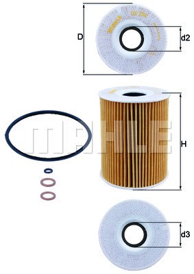 Oljefilter Knecht OX 254D3 KNECHT