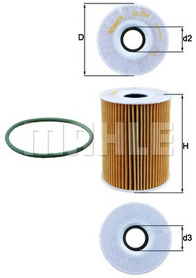 Oljefilter Knecht OX 254D5 KNECHT