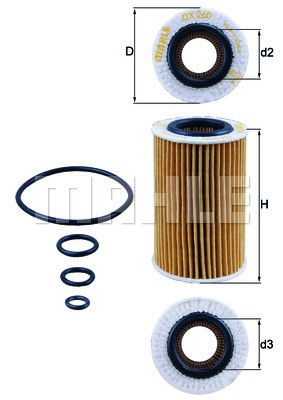 Oljefilter Knecht OX 260D KNECHT