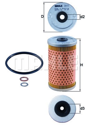 Oljefilter Knecht OX 33D KNECHT
