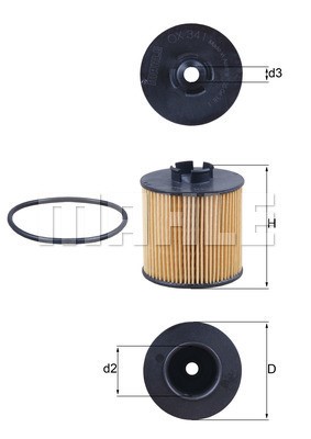 Oljefilter Knecht OX 341D KNECHT