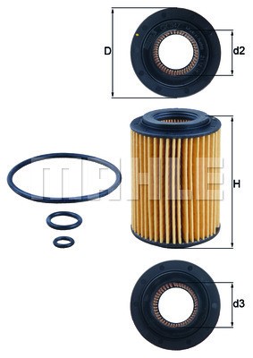 Oljefilter Knecht OX 347D KNECHT