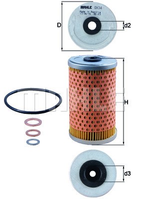 Oljefilter Knecht OX 34D KNECHT