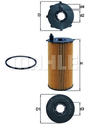 Oljefilter Knecht OX 354D KNECHT