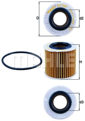 Oljefilter Knecht OX 360D KNECHT