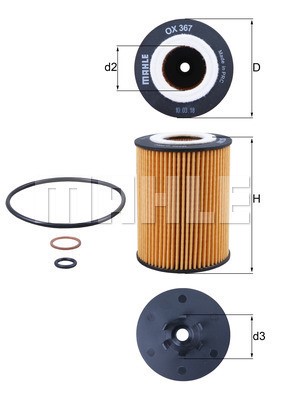 Oljefilter Knecht OX 367D KNECHT