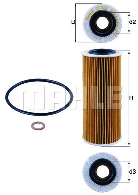 Oljefilter Knecht OX 368D1 KNECHT
