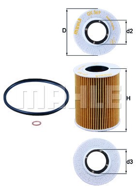 Oljefilter Knecht OX 369D KNECHT