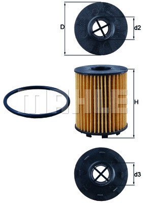 Oljefilter Knecht OX 371D KNECHT