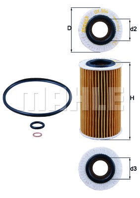 Oljefilter Knecht OX 384D KNECHT