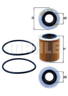 Oljefilter Knecht OX 386D KNECHT