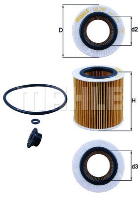 Oljefilter Knecht OX 387D1 KNECHT