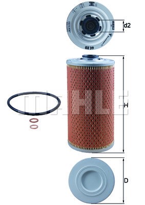 Oljefilter Knecht OX 39D KNECHT