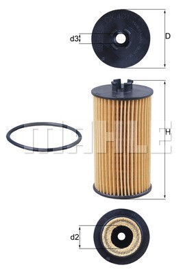 Oljefilter Knecht OX 401D KNECHT
