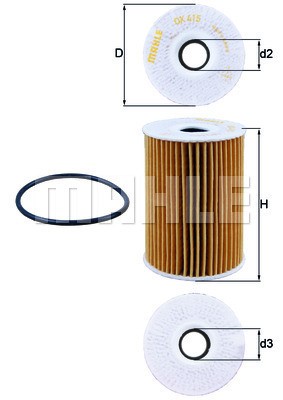 Oljefilter Knecht OX 415D KNECHT