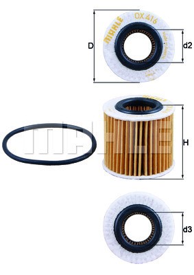 Oljefilter Knecht OX 416D1 KNECHT