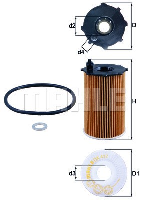 Oljefilter Knecht OX 417D KNECHT