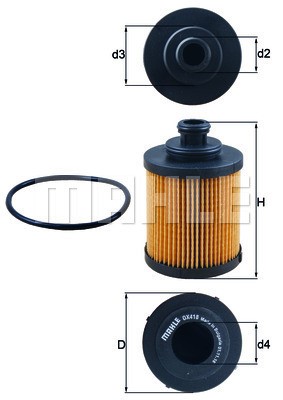 Oljefilter Knecht OX 418D KNECHT