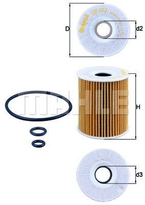Oljefilter Knecht OX 422D KNECHT