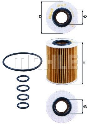 Oljefilter Knecht OX 437D KNECHT