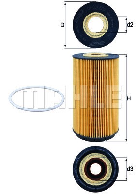 Oljefilter Knecht OX 557D KNECHT