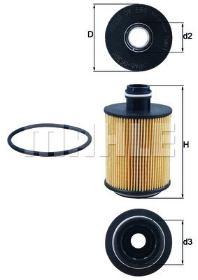 Oljefilter Knecht OX 559D KNECHT