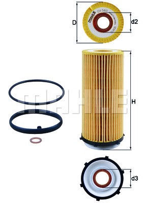 Oljefilter Knecht OX 560D KNECHT
