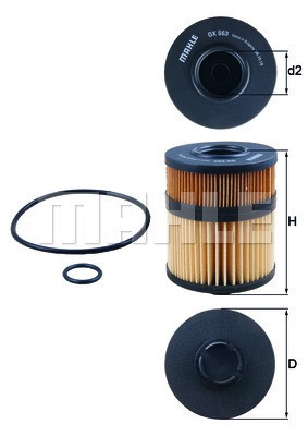 Oljefilter Knecht OX 563D KNECHT