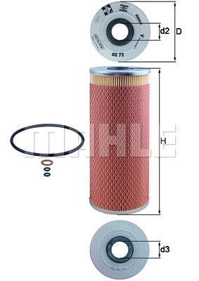 Oljefilter Knecht OX 72D KNECHT