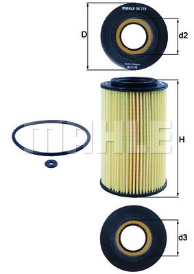Oljefilter Knecht OX 773D KNECHT