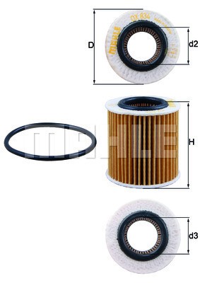 Oljefilter Knecht OX 834D KNECHT
