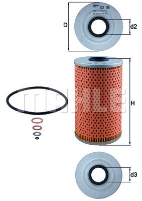 Oljefilter Knecht OX 96D KNECHT Oljefilter Knecht OX 96D KNECHT