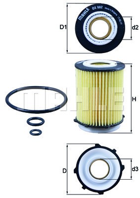 Oljefilter Knecht OX 982D KNECHT