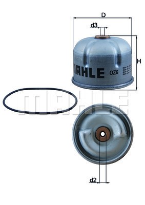 Oljefilter Knecht OZ 6D KNECHT