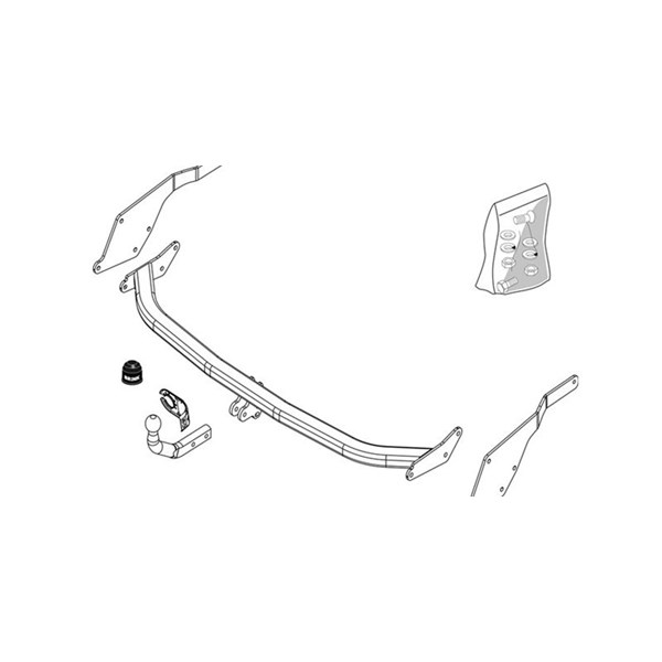 Dragkrok, fast Brink 341200 BRINK