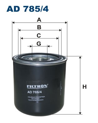 Lufttorkarpatron, kompressorsystem Filtron AD 785/4 FILTRON