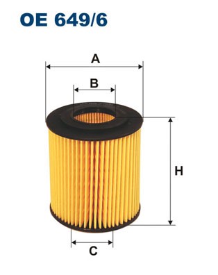 Oljefilter Filtron OE 649/6 FILTRON Oljefilter Filtron OE 649/6 FILTRON