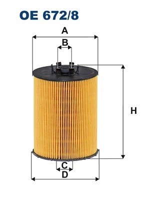 Oljefilter Filtron OE 672/8 FILTRON