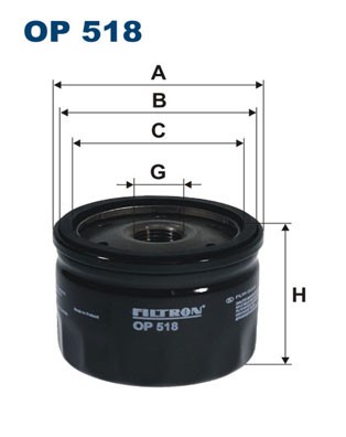 Oljefilter Filtron OP 518 FILTRON