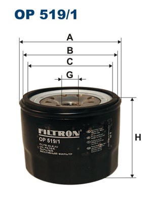 Oljefilter Filtron OP 519/1 FILTRON