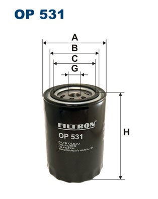 Oljefilter Filtron OP 531 FILTRON