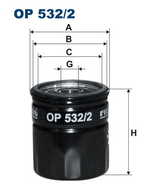 Oljefilter Filtron OP 532/2 FILTRON