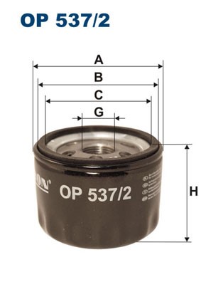 Oljefilter Filtron OP 537/2 FILTRON