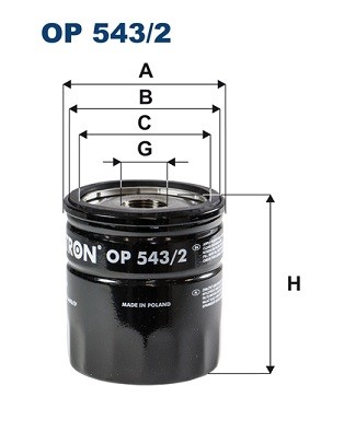 Oljefilter Filtron OP 543/2 FILTRON