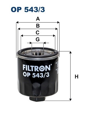 Oljefilter Filtron OP 543/3 FILTRON